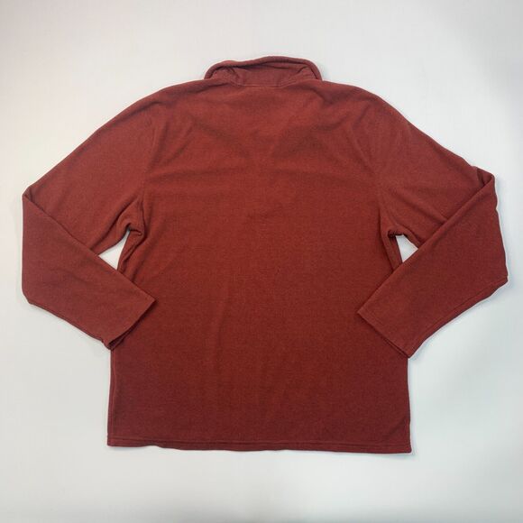 The North Face Fleece Sweater Mens L Large Brick Red Polartec Thermal Pro - Picture 3 of 12